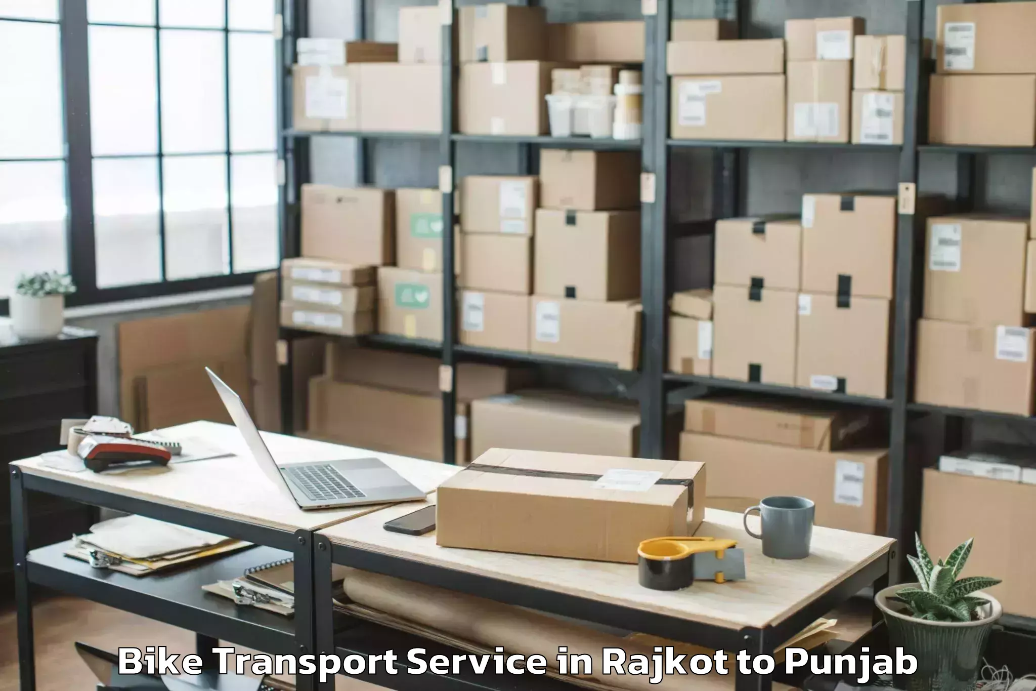 Easy Rajkot to Amritsar Airport Atq Bike Transport Booking